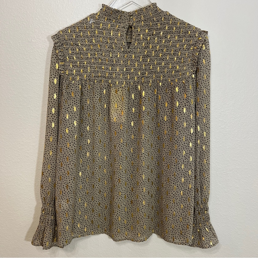 ELAN long sleeve metallic blouse - Picture 2 of 6